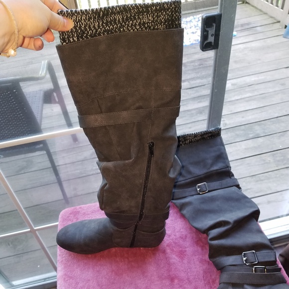 Charcoal Grey Boots - Picture 2 of 5
